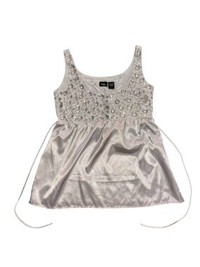 Vintage 2006 Vanity Babydoll Top size L Y2K Festival Embellished